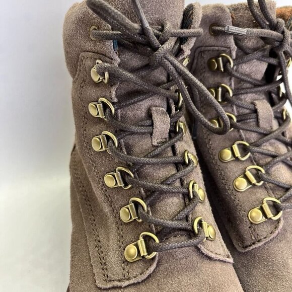 Born Codi Suede Hiking Boots Size 6M Taupe Waterproof Lug Sole Urban Rugged - Picture 9 of 15